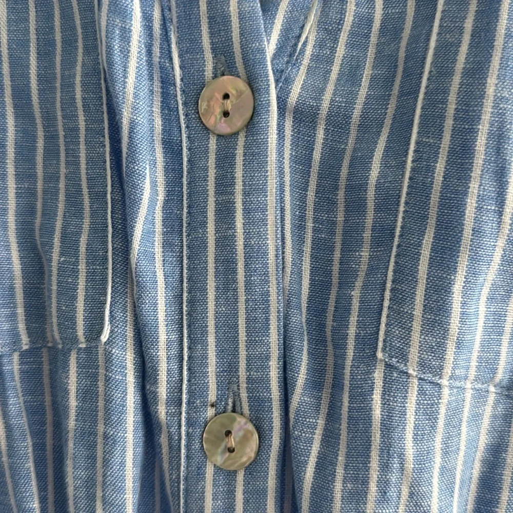 Zara Linen Blend Belted Shirt Dress - Picture 6 of 9